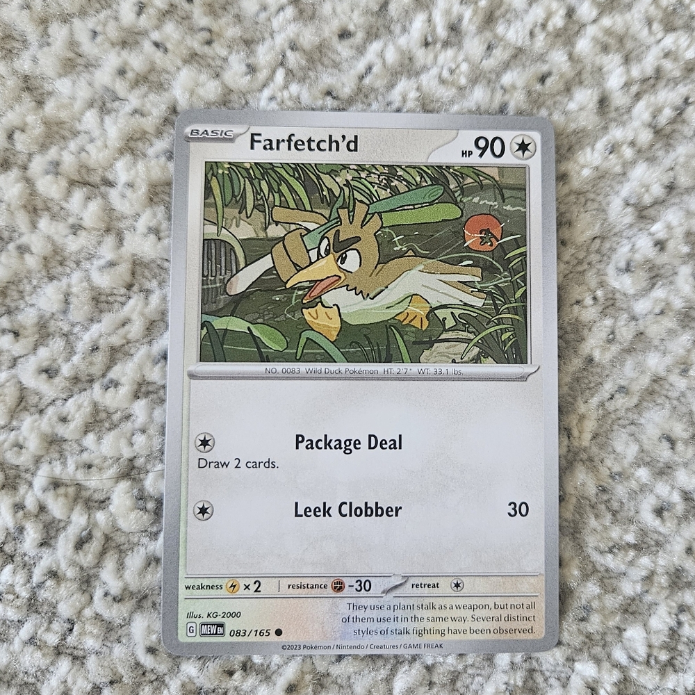 POKEMON TCG Card Farfetch'd Scarlet & Violet Base Set 083/198